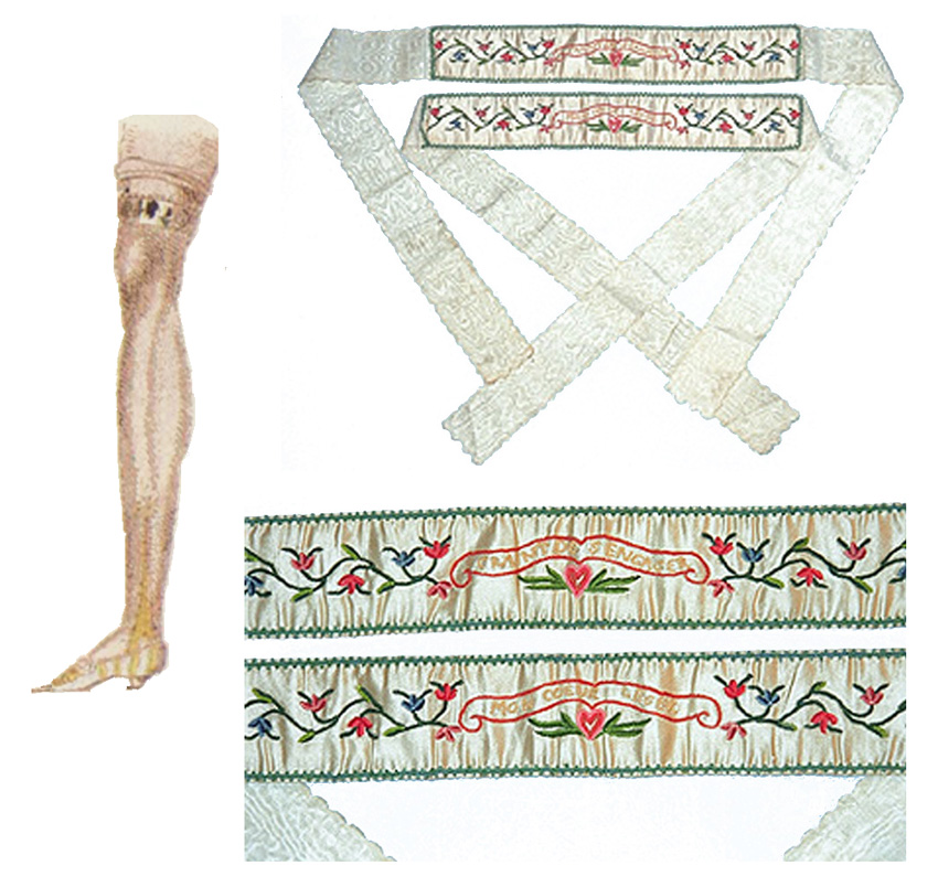 dWoman's stocking garters (French) 1800-1830